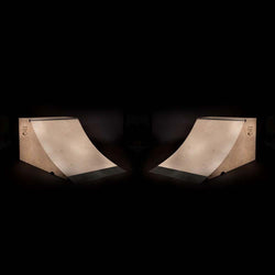 (TWO) 3' x 4' Quarter Pipe Skateboard Ramps by Keen Ramps